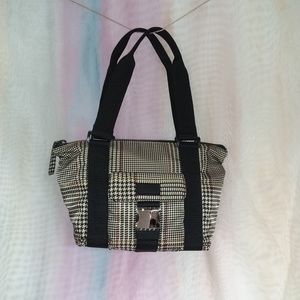 Lauren Ralph Lauren Nylon Houndstooth Satchel